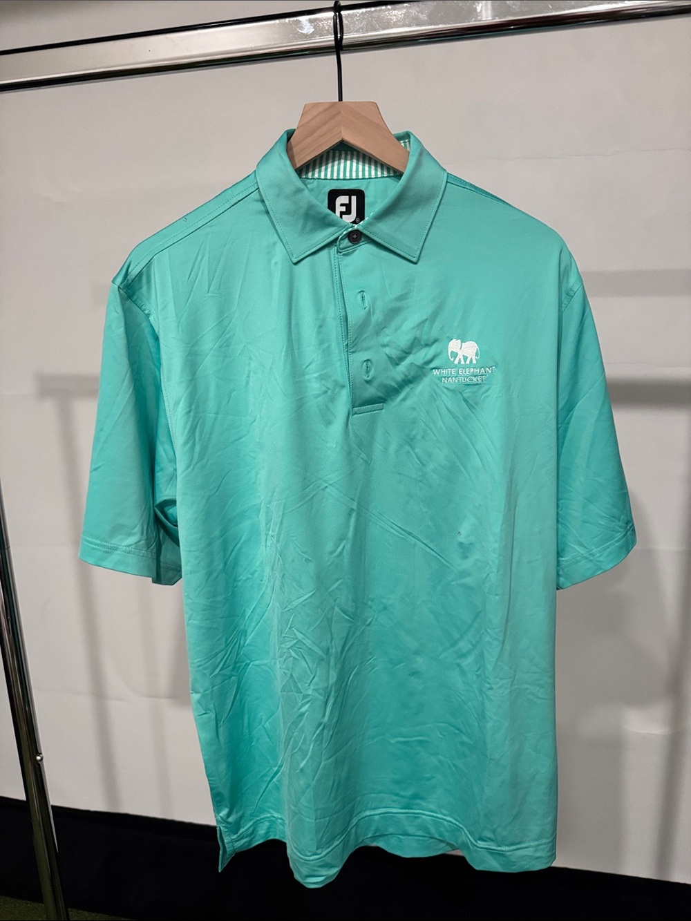 FootJoy Men's Teal Polo Shirt with Embroidered Logo